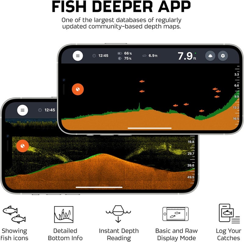 DEEPER Start Fish Finder - Portable and Depth Finder for Recreational Fishing from Dock, Shore, Bank or Kayak | Castable Smart Sonar with Free User Friendly App - Image 4